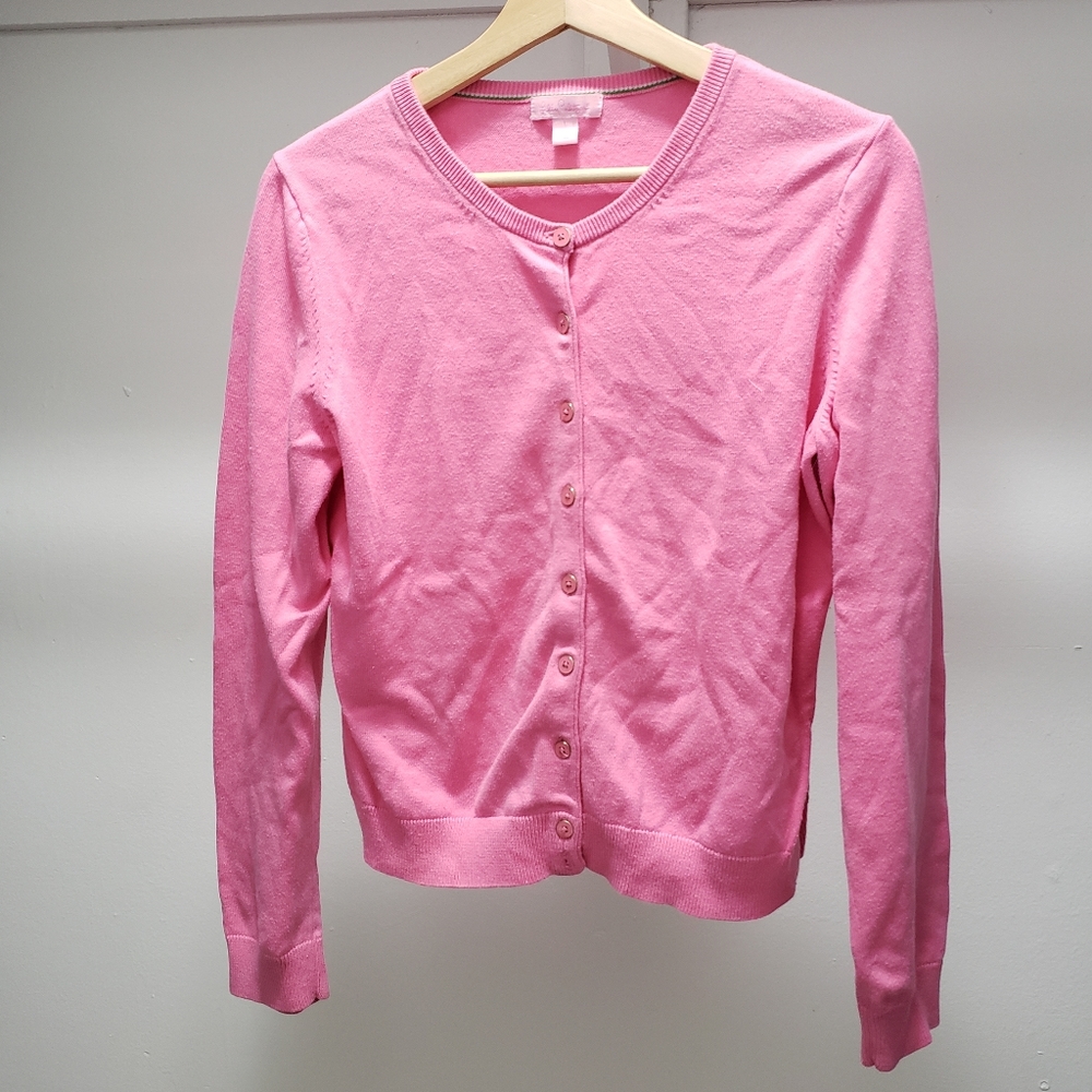 Lilly Pulitzer pink button down cardigan sweater sz Large